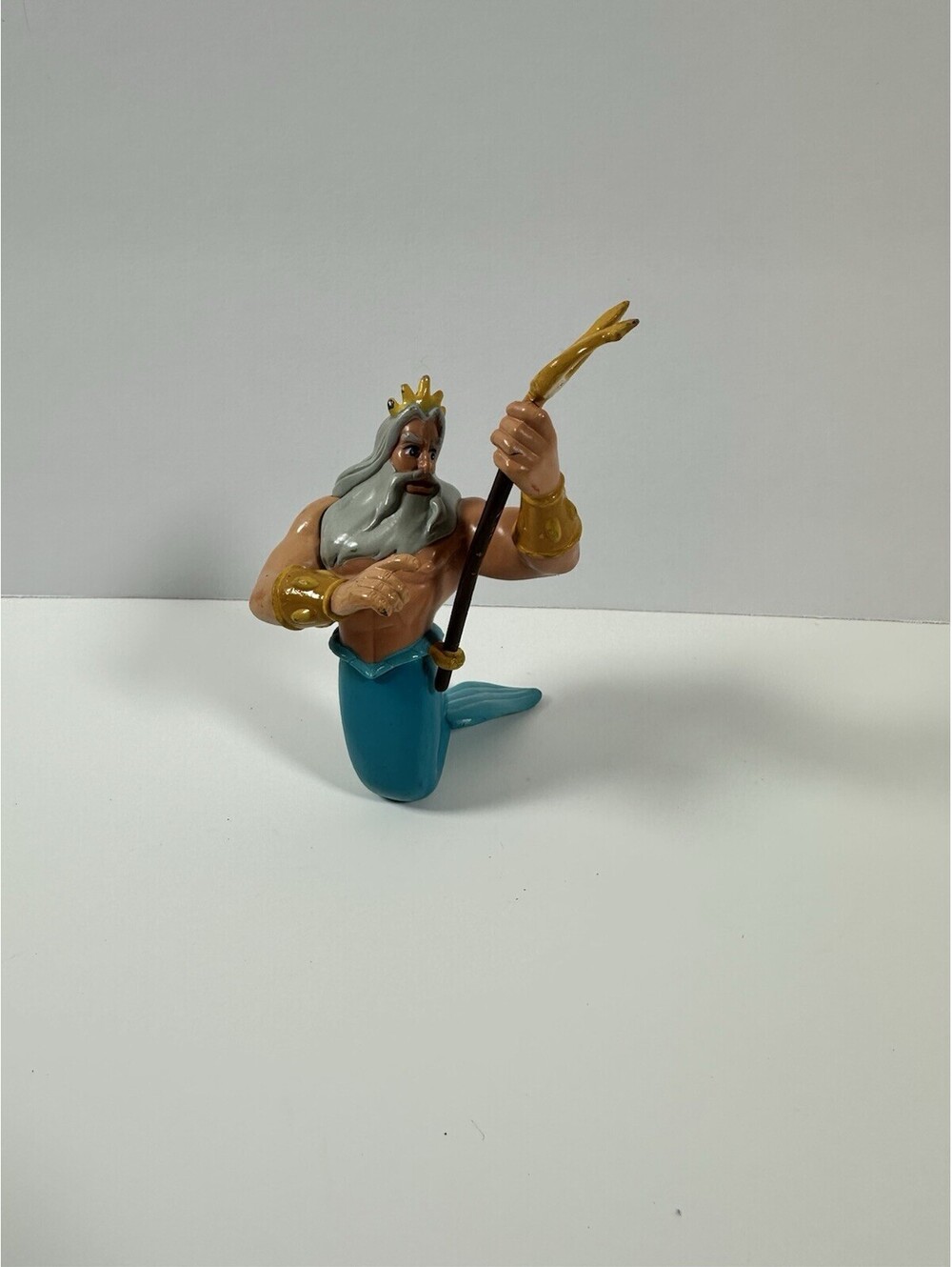 Little Mermaid King Triton 3" Figure Disney  Figurine PVC Cake Topper